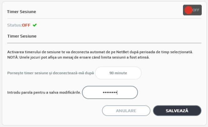 joc responsabil netbet prin timer sesiune