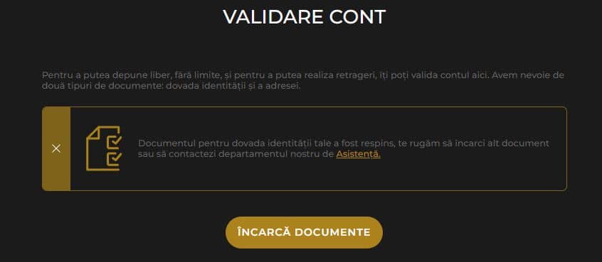 cum incarci documentele pentru princess casino verificare cont
