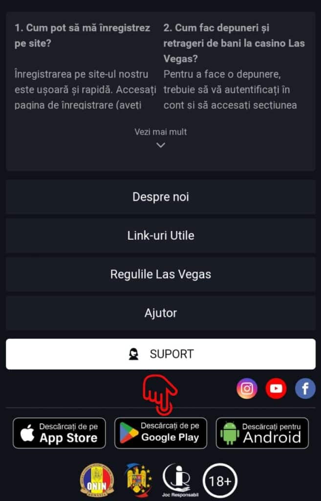 cum descarci las vegas  aplicație pe Android